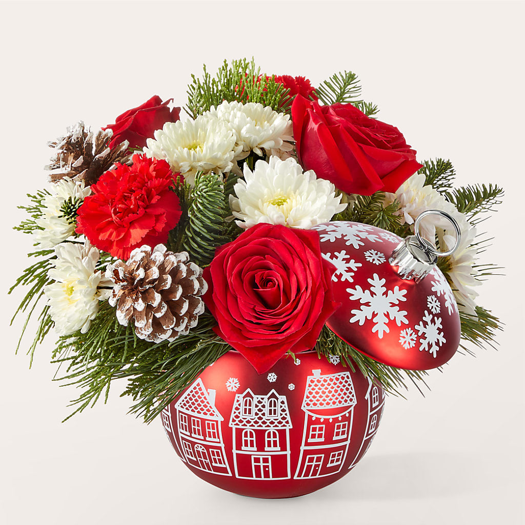 Christmas Village Ornament – Awesome Blossom Florist, San Antonio TX
