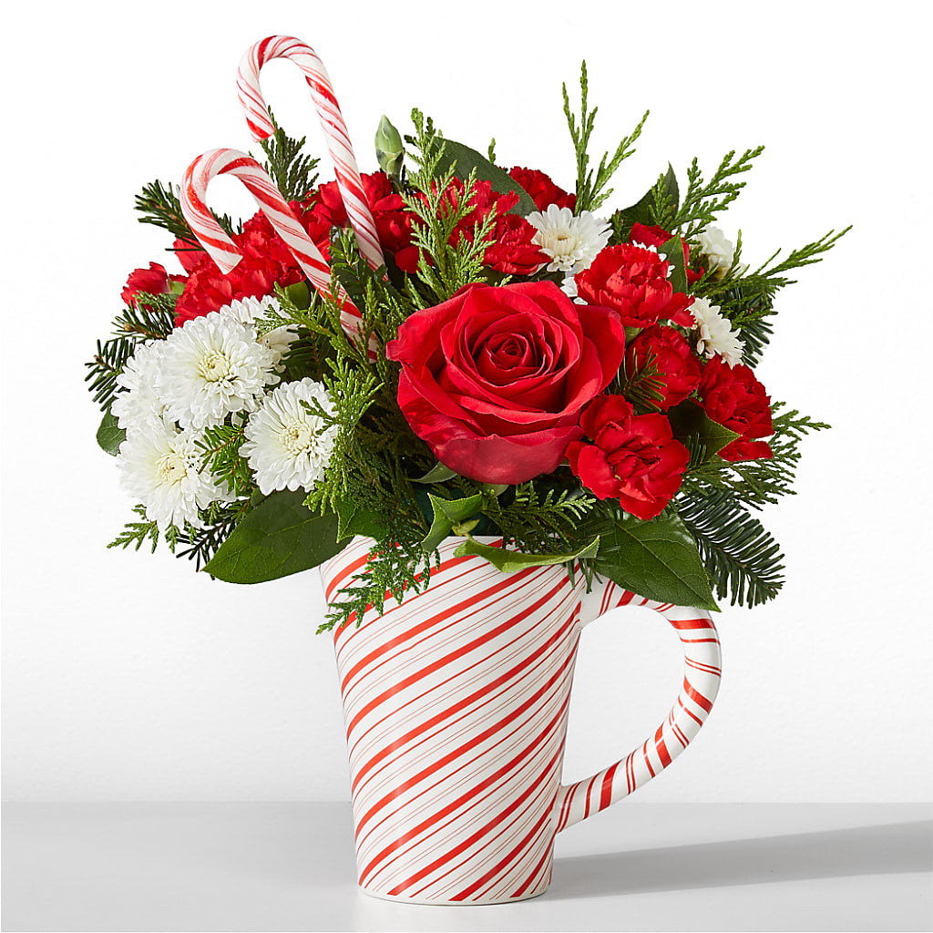Peppermint Swirl Mug – Awesome Blossom Florist, San Antonio TX