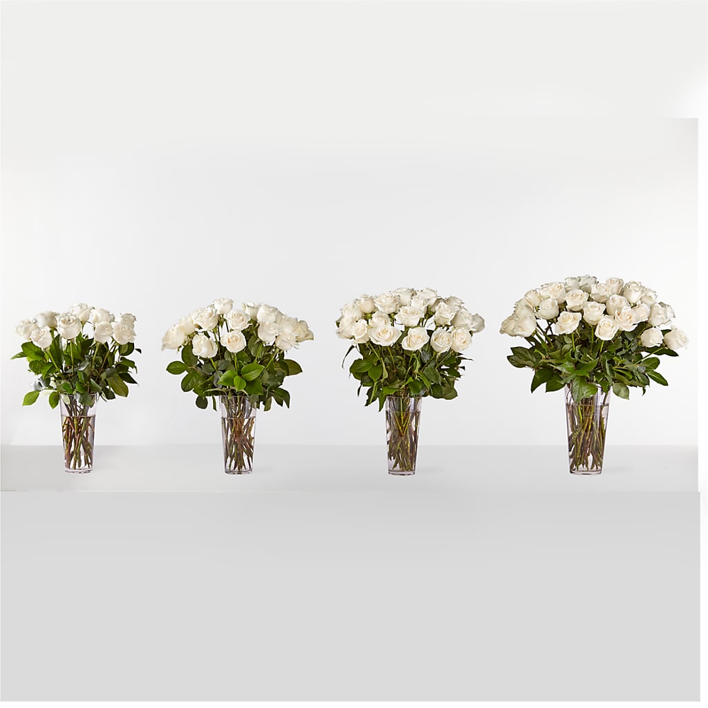 Long Stem White Rose Bouquet – Awesome Blossom Florist, San Antonio TX