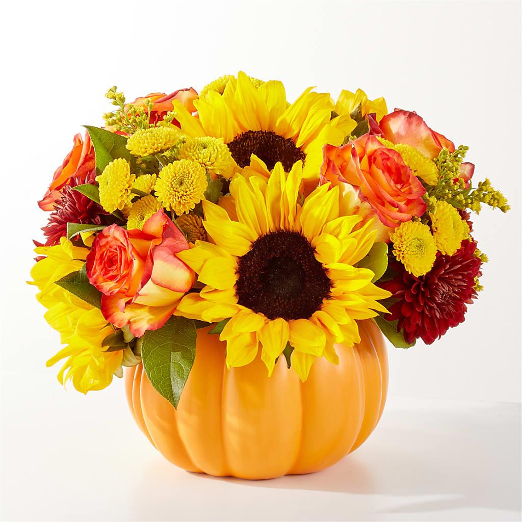 Golden Gourd Pumpkin Bouquet – Awesome Blossom Florist, San Antonio TX