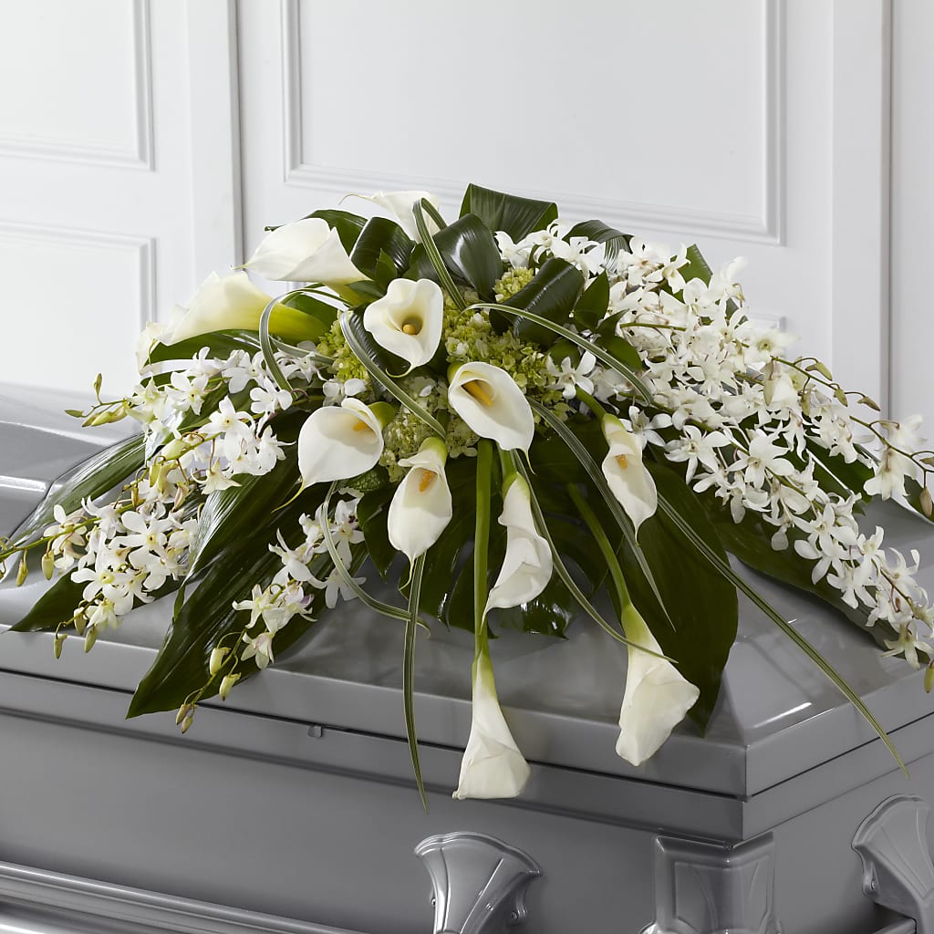 Angel Wings Casket Spray – Awesome Blossom Florist, San Antonio TX