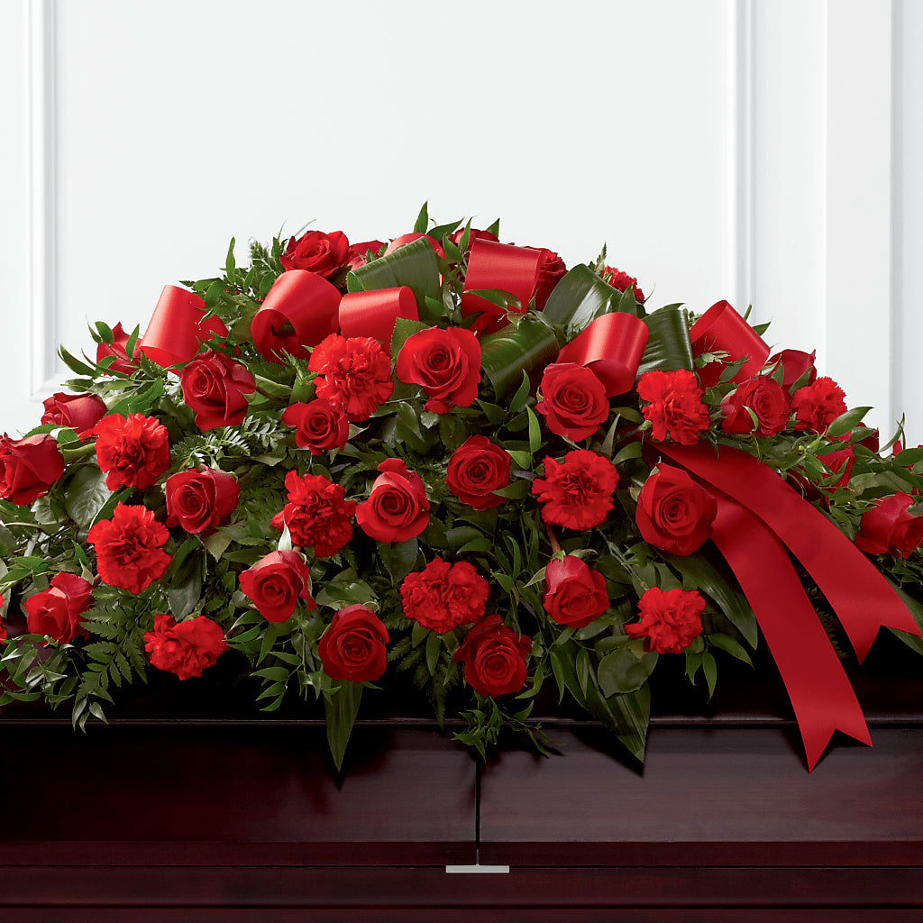 Tribute of Life Casket Spray – Awesome Blossom Florist, San Antonio TX