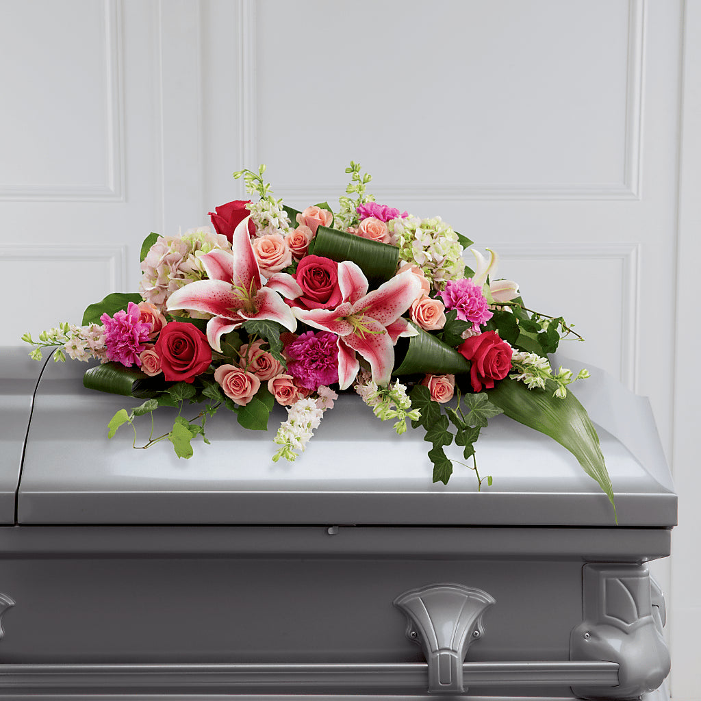 Splendid Grace Casket Spray – Awesome Blossom Florist, San Antonio TX