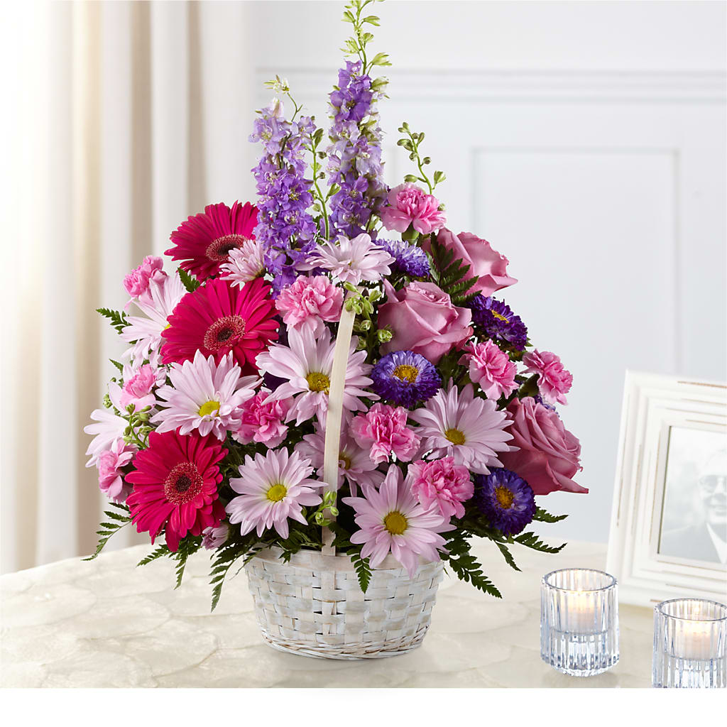 Pastel Peace Basket – Awesome Blossom Florist, San Antonio TX