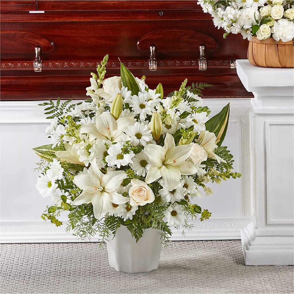 Thoughts of Tranquility Floor Basket – Awesome Blossom Florist, San Antonio TX