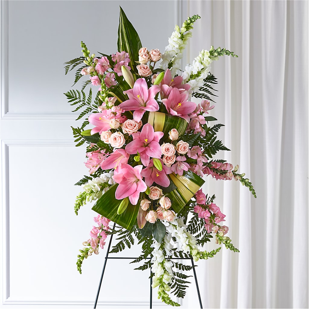 Elegant Embrace Standing Spray – Awesome Blossom Florist, San Antonio TX