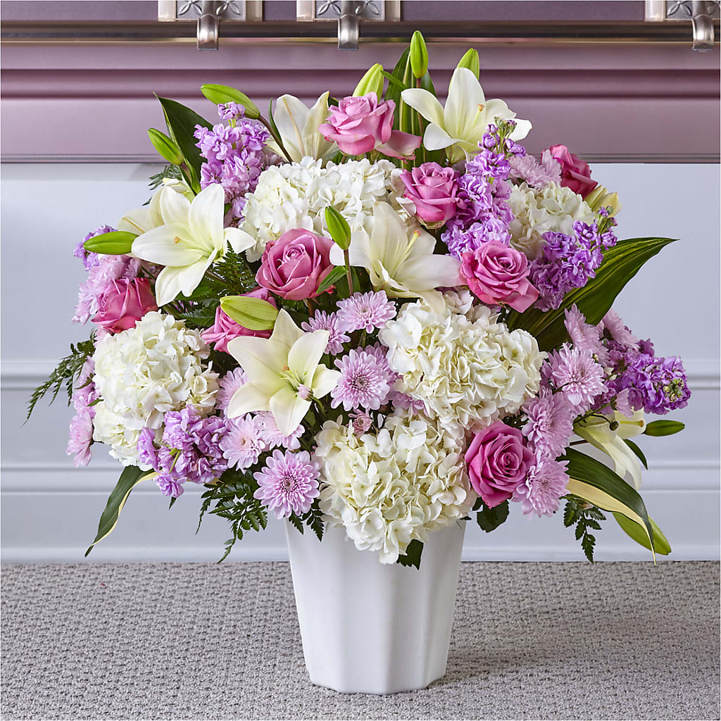 Heaven Sent Floor Basket – Awesome Blossom Florist, San Antonio TX