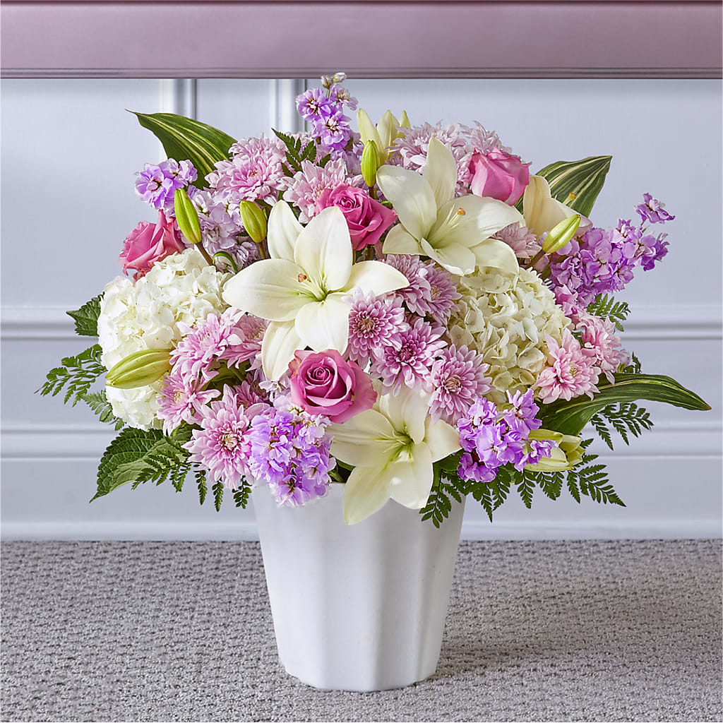 Heaven Sent Floor Basket – Awesome Blossom Florist, San Antonio TX