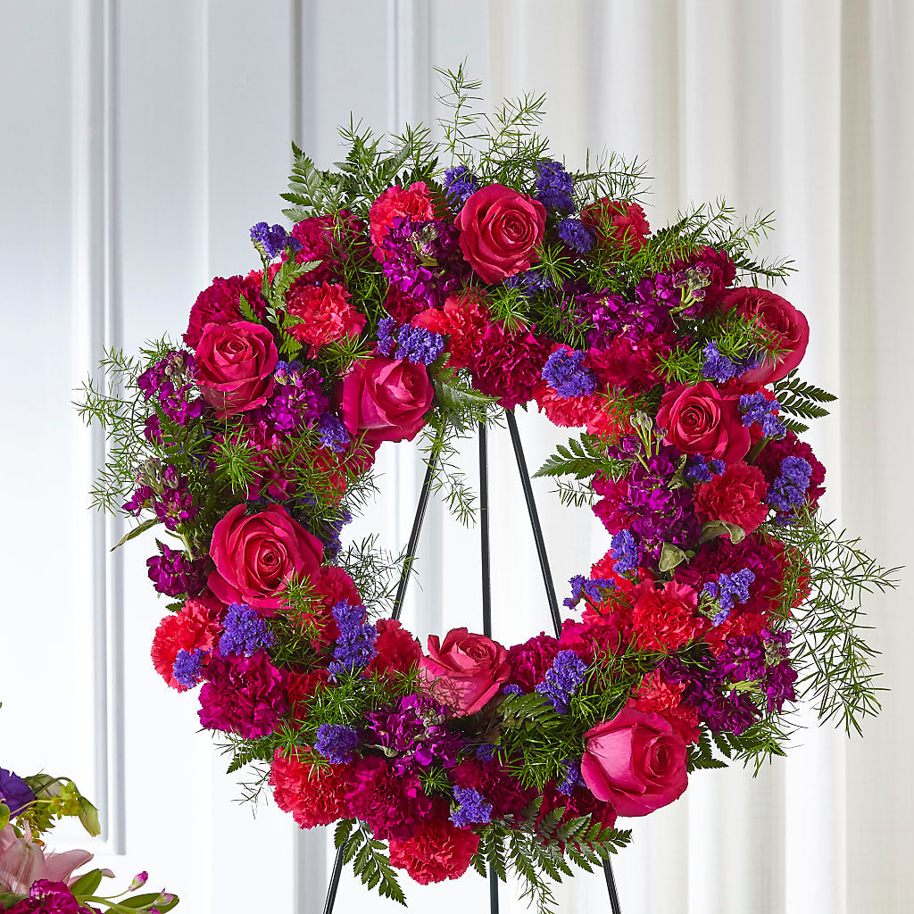 Calming Colors Wreath – Awesome Blossom Florist, San Antonio TX