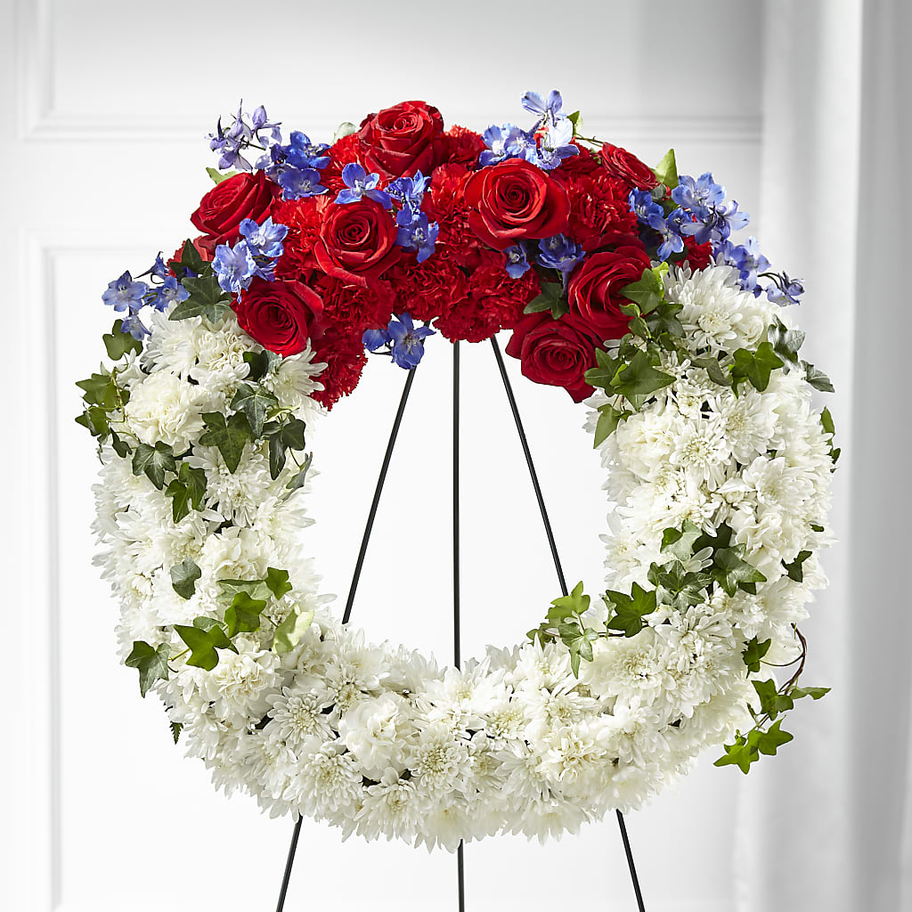 Patriotic Passion Wreath – Awesome Blossom Florist, San Antonio TX