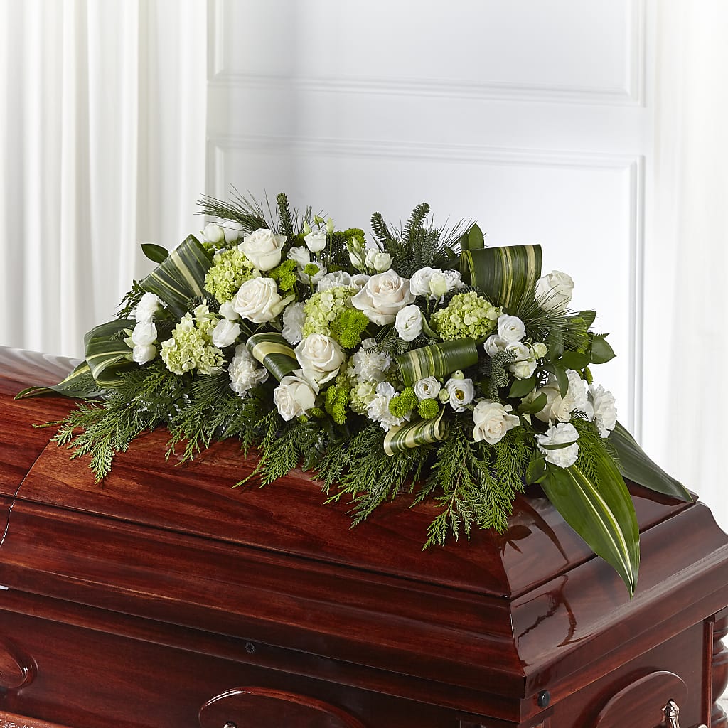 Hopeful Gesture Casket Spray – Awesome Blossom Florist, San Antonio TX