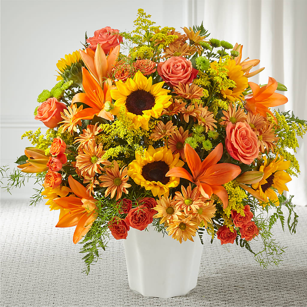 Harvest Thoughts Floor Basket – Awesome Blossom Florist, San Antonio TX