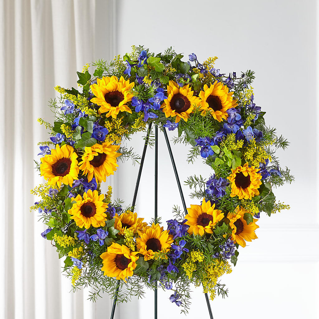 Bright Rays Wreath – Awesome Blossom Florist, San Antonio TX