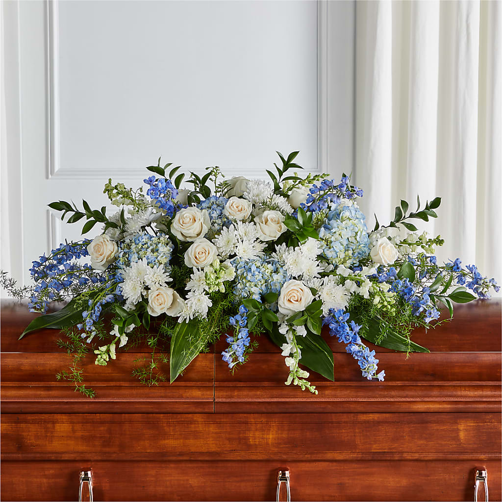 Timeless Essence Casket Spray – Awesome Blossom Florist, San Antonio TX