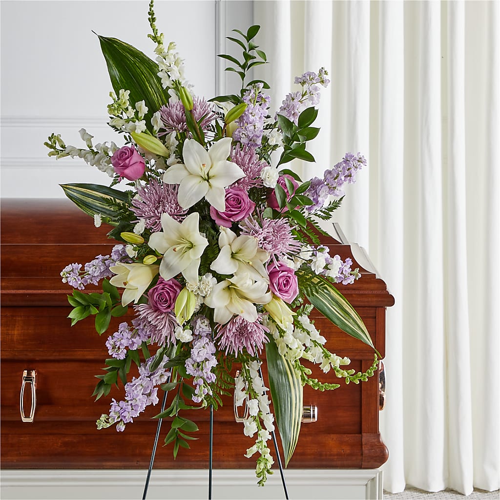 Grateful Hearts Standing Spray – Awesome Blossom Florist, San Antonio TX
