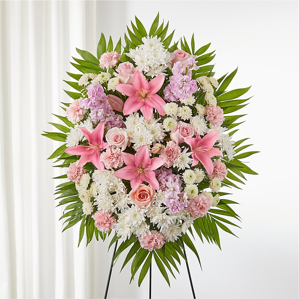 Offering Solace Standing Spray – Awesome Blossom Florist, San Antonio TX