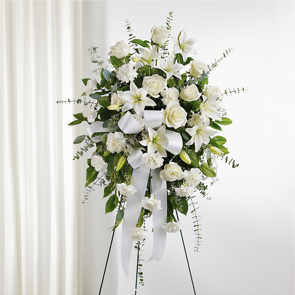 With Care Standing Spray – Awesome Blossom Florist, San Antonio TX