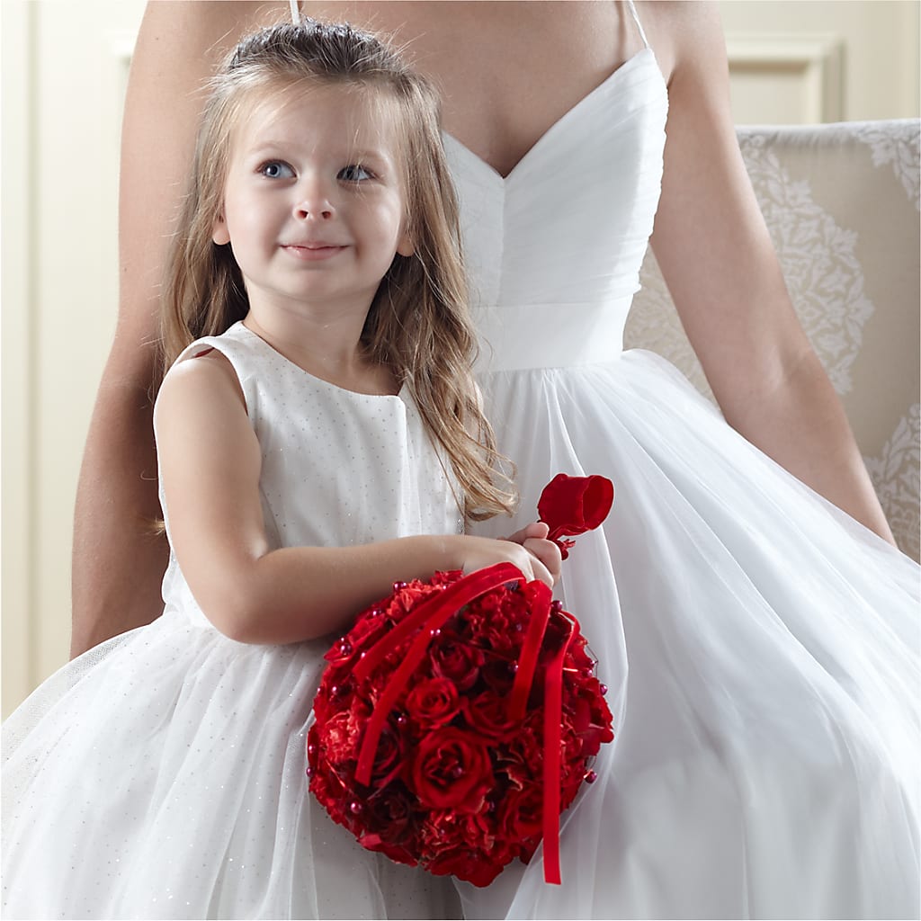 Pure at Heart Flower Girl Arrangement – Awesome Blossom Florist, San Antonio TX