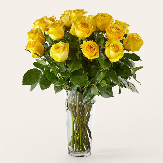 Long Stem Yellow Rose Bouquet –  Awesome Blossom Florist, San Antonio TX