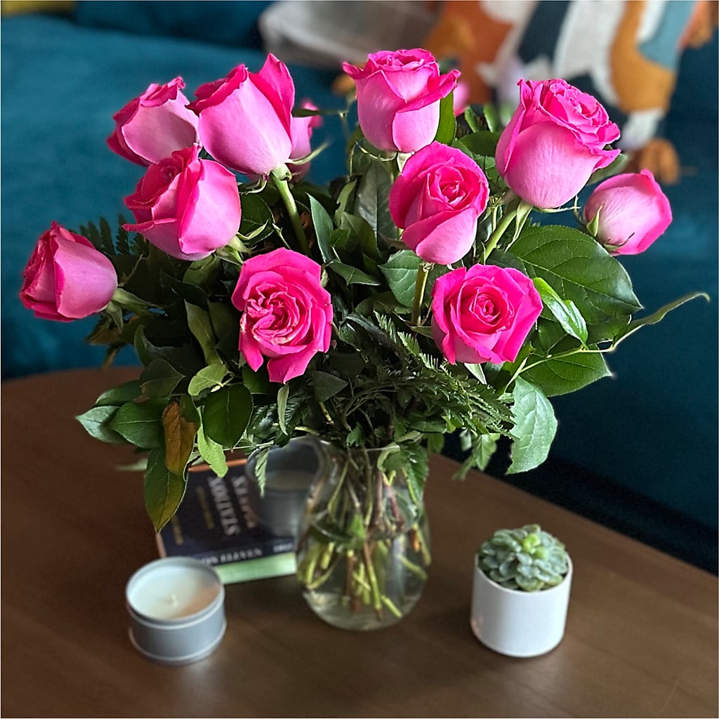 Long Stem Pink Rose Bouquet –  Awesome Blossom Florist, San Antonio TX