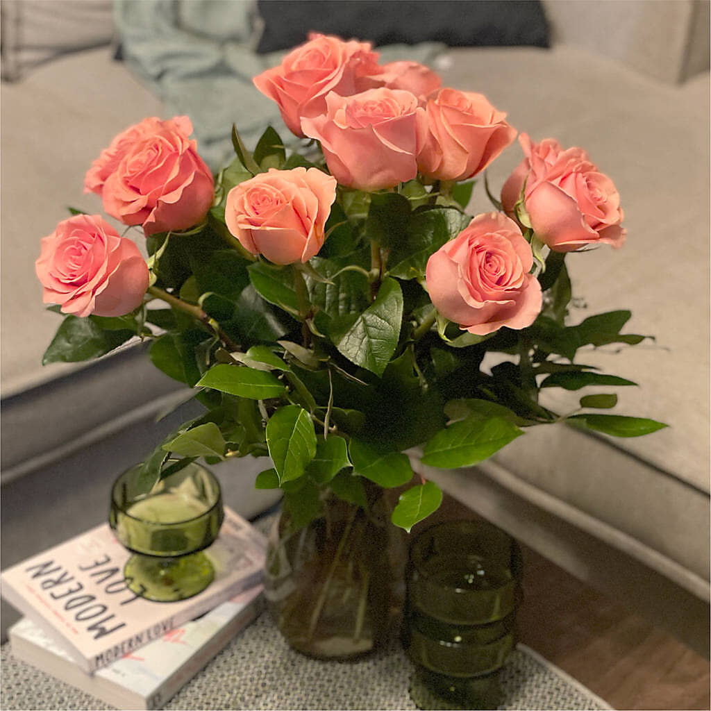 Long Stem Pink Rose Bouquet –  Awesome Blossom Florist, San Antonio TX