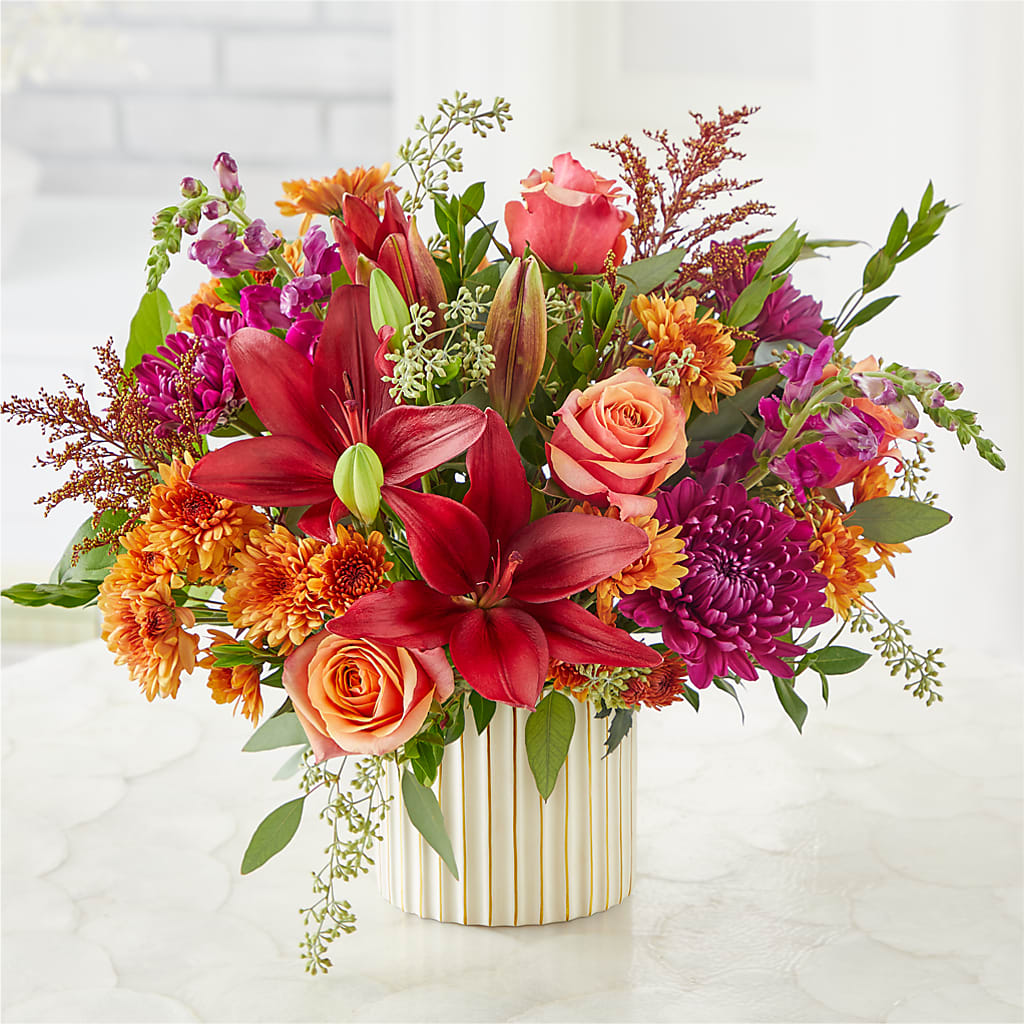 Burgundy Landscape Bouquet –  Awesome Blossom Florist, San Antonio TX
