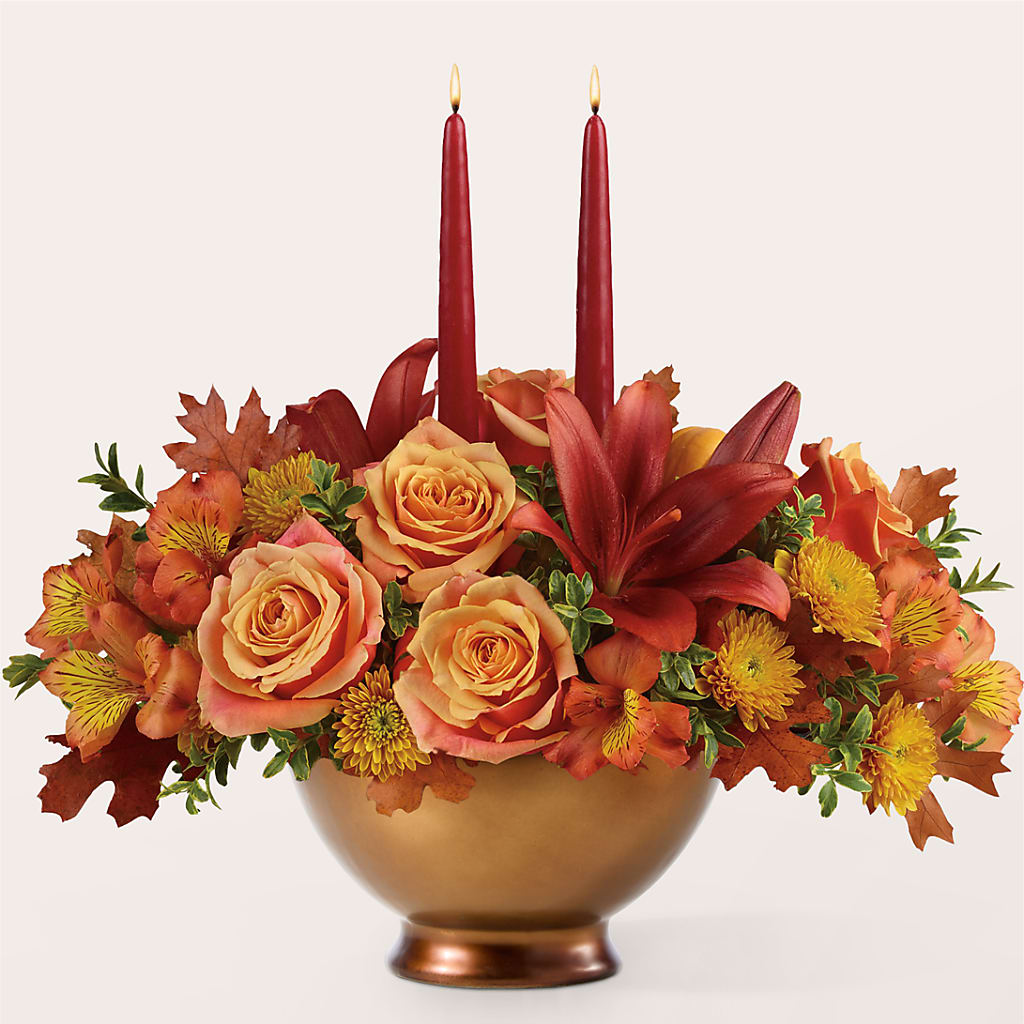 Harvest Table Centerpiece –  Awesome Blossom Florist, San Antonio TX