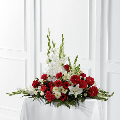 Crimson & White Arrangement –  Awesome Blossom Florist, San Antonio TX