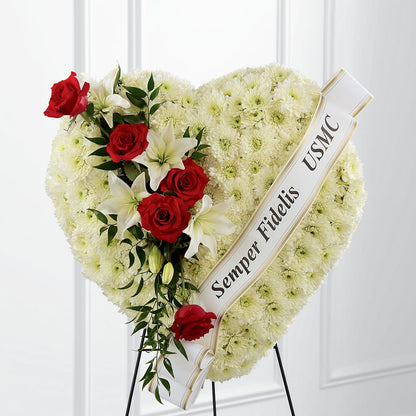 Heartfelt Hero Standing Heart –  Awesome Blossom Florist, San Antonio TX
