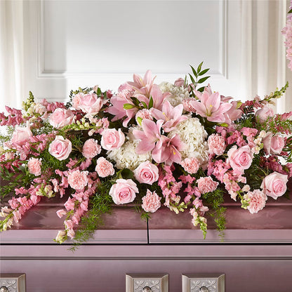 Life & Remembrance Casket Spray –  Awesome Blossom Florist, San Antonio TX