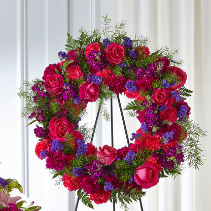 Calming Colors Wreath –  Awesome Blossom Florist, San Antonio TX