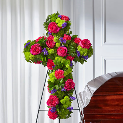 Tribute Rose Floral Cross –  Awesome Blossom Florist, San Antonio TX