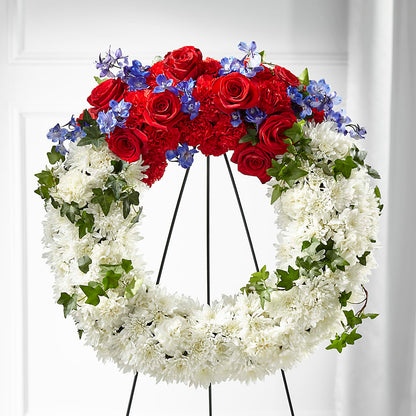 Patriotic Passion Wreath –  Awesome Blossom Florist, San Antonio TX