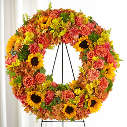 Autumnal Memories Wreath (Standard) –  Awesome Blossom Florist, San Antonio TX