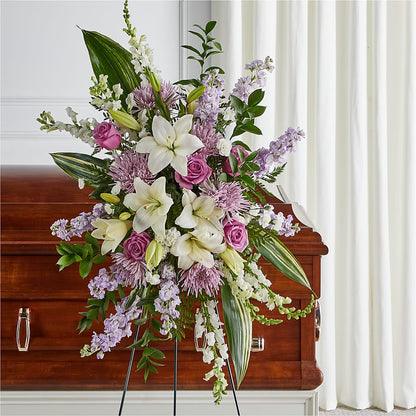 Grateful Hearts Standing Spray –  Awesome Blossom Florist, San Antonio TX