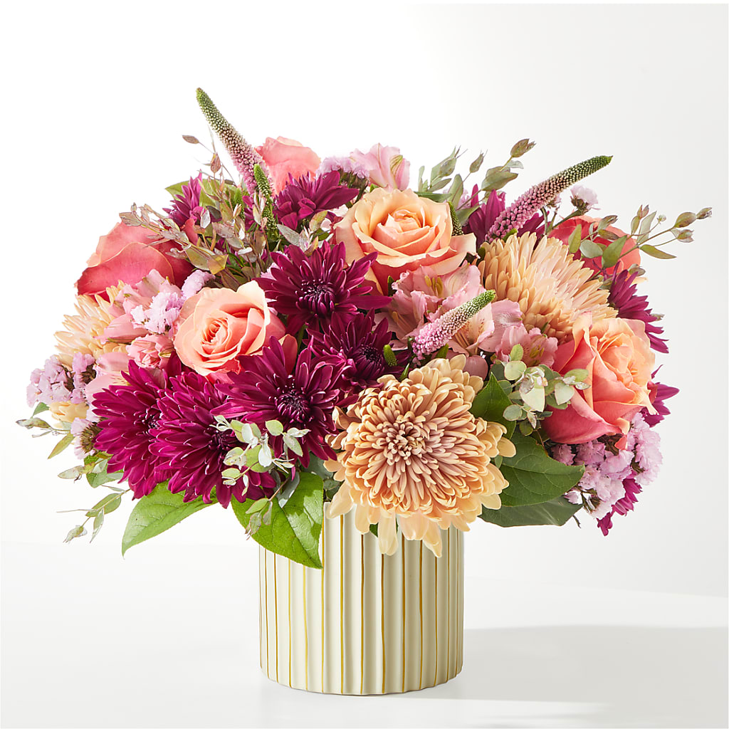 Berry Cobbler Bouquet with Ivory Vase –  Awesome Blossom Florist, San Antonio TX