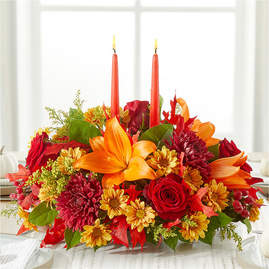 Autumn's Embrace Centerpiece –  Awesome Blossom Florist, San Antonio TX