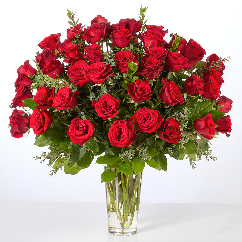Forever Yours Fifty Stem Red Rose Bouquet –  Awesome Blossom Florist, San Antonio TX